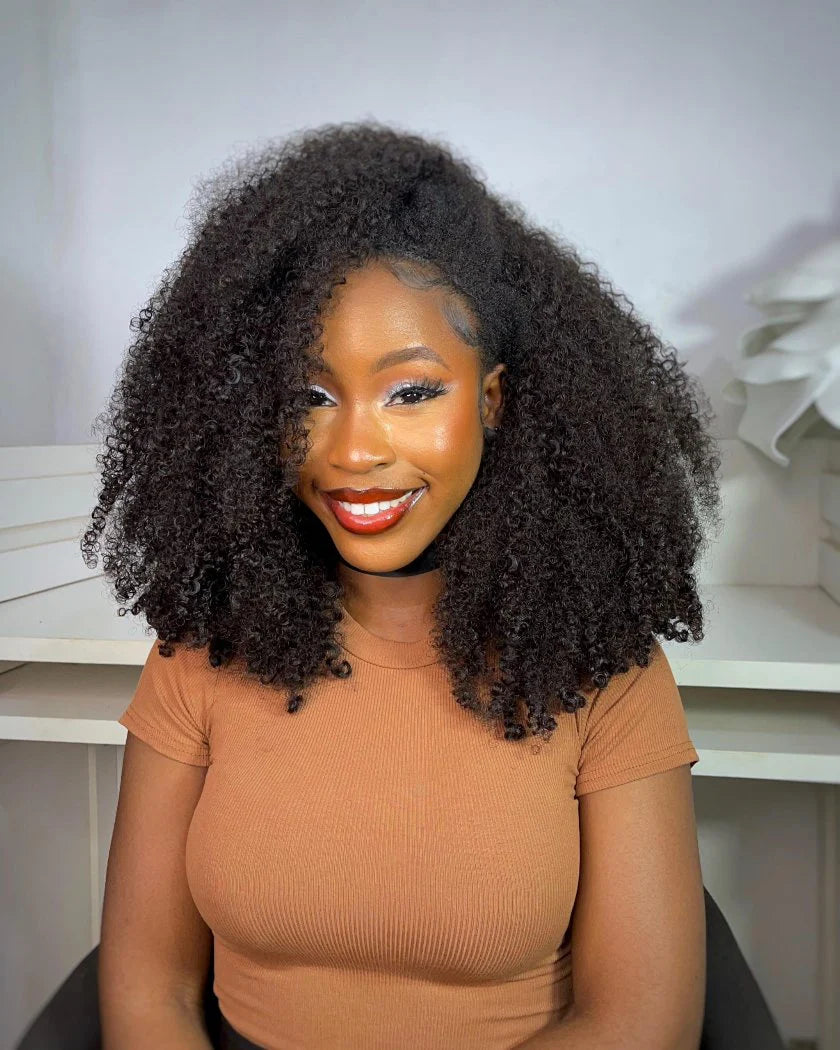 TATAHAIRBEAUTY - Half wig- Demi tête Kinky Curly